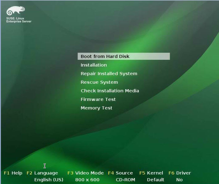 image:SUSE 初始引导选项屏幕