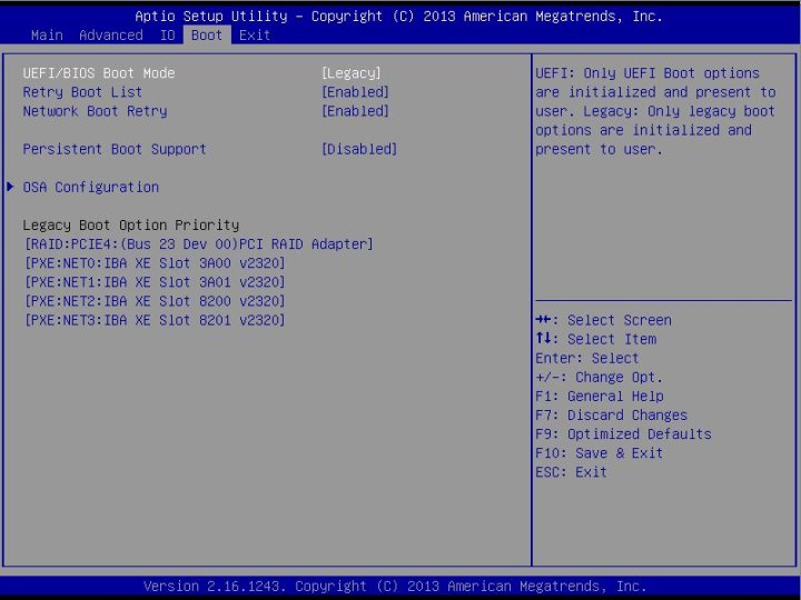 image:Ecran de définition du mode d'initialisation UEFI/BIOS