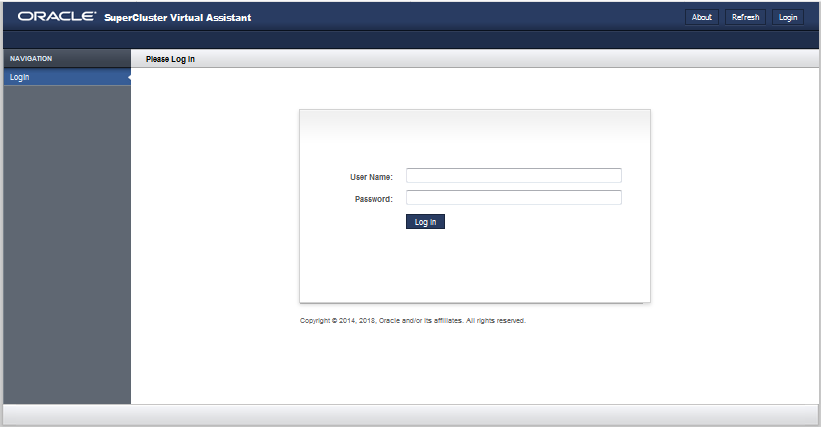 image:A screen shot showing the assistant login page.