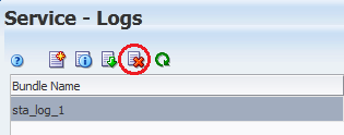 Ubicacin del ícono Delete Selected Log Bundle.