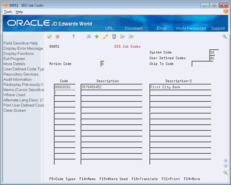 Set Up Bank Account Information