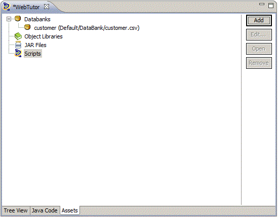 Script Assets View