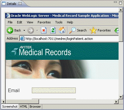Details View Showing Screenshot Tab View