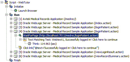 Script Tree with Expanded Step Group Node