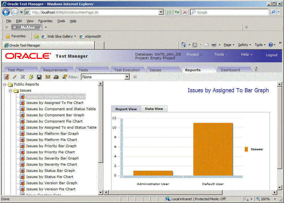 Reports Tab