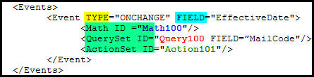 Event XML Sample