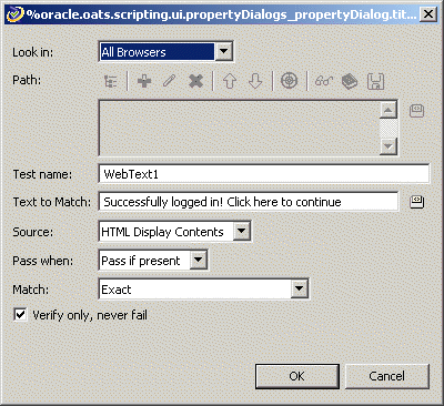 Text Matching Test Properties