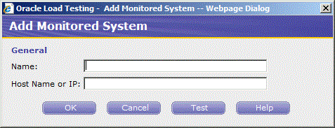 Add Monitored System dialog box