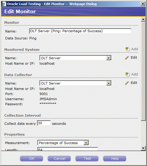 Edit Monitor dialog box