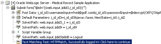 Script Tree with a Text Matching Test Node