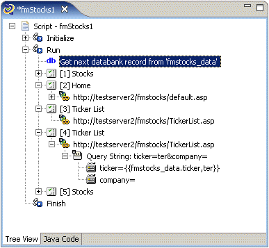 Image of the script tree view