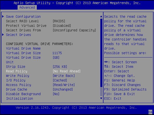 image:图中显示了 “Create Virtual Drive“ 屏幕。