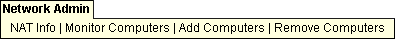 Network Admin menu options