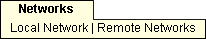 Networks menu options