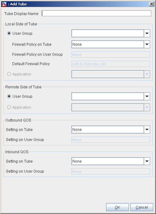 This screenshot shows the Add Tube window in the Location form.