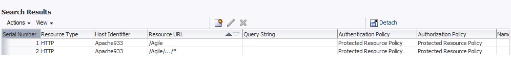 Screenshot of resources to add for Webgate