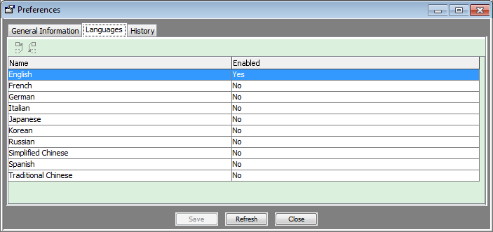 Preferences Settings