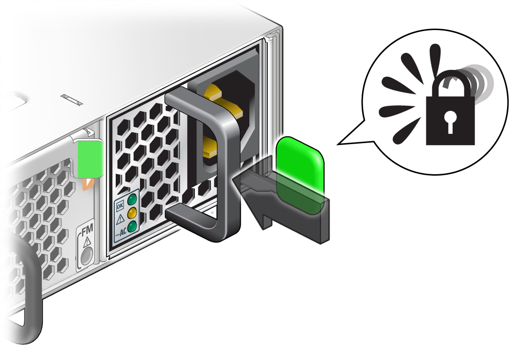 image:Figure shows the power supply being secured.