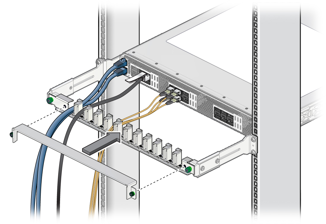image:Figure shows how to attach the CMA cover to the CMA.