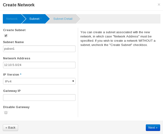 image:Screen capture of Horizon GUI showing Create Network wizard