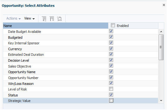 Deselect the check boxes for attributes you don't
want to enable