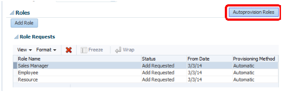 Roles and Role Requests regions