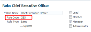 Location of the Role Code field in the Edit Role page.