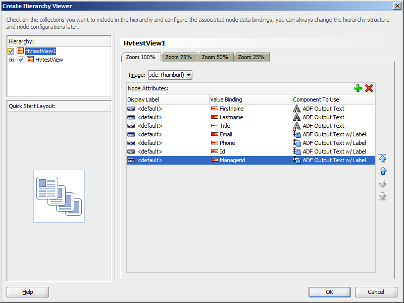 Create Hierarchy Viewer dialog