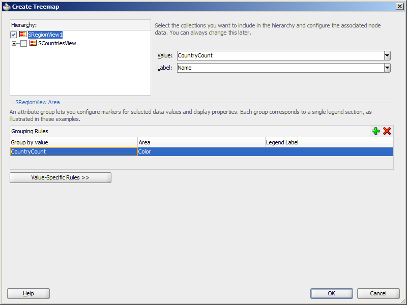 Create Treemap Dialog for Region Node