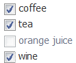SelectManyCheckbox