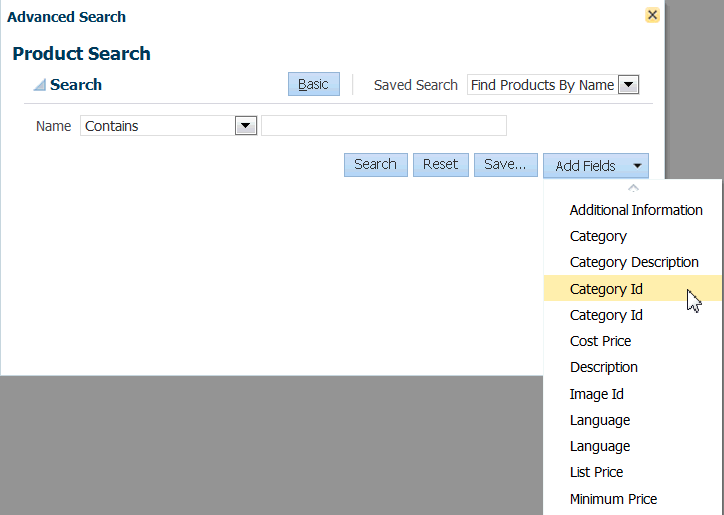 Dynamically add search criteria