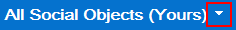Social Objects selection list