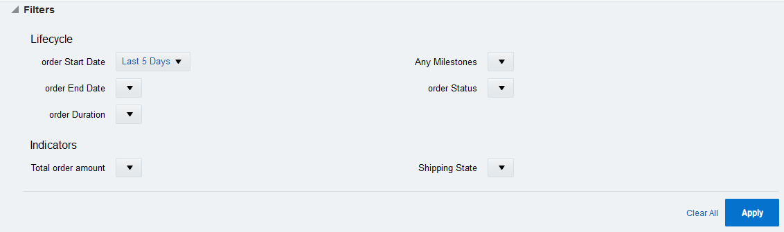 Lifecycle and Indicator Filters for Custom Dashboards and Instance List