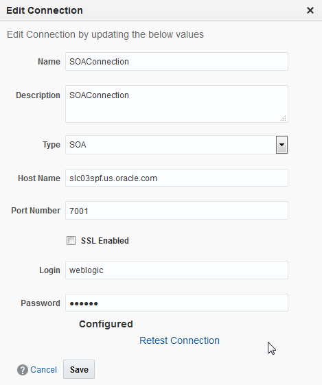 Edit Connection Dialog