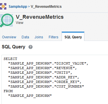 「SQL Query」タブ