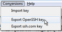 OpenSSH形式での秘密鍵の保存
