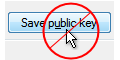 「Save public key」ボタンはクリックしない
