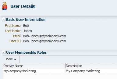 User details