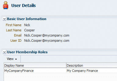 User details