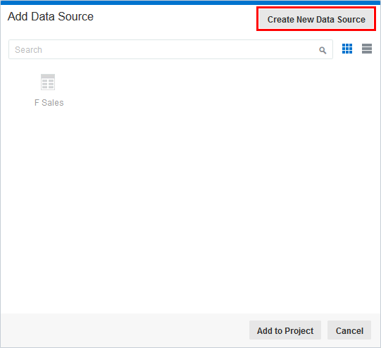 「データ・ソースの追加」ダイアログ