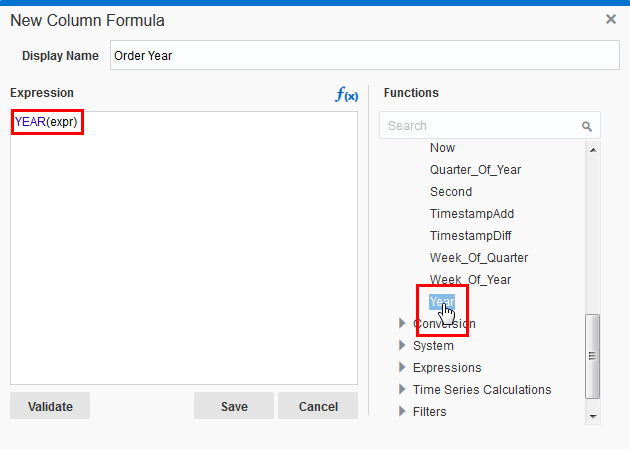 式を追加した「新規列式」ダイアログ