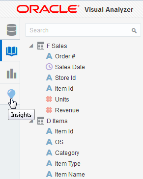 「インサイト」の選択
