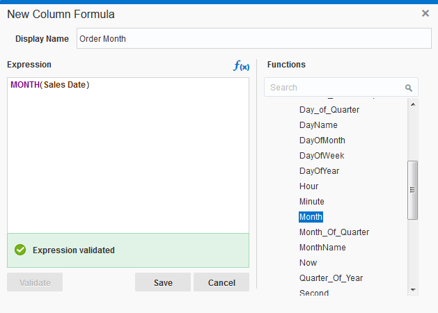 「新規列式」ダイアログ