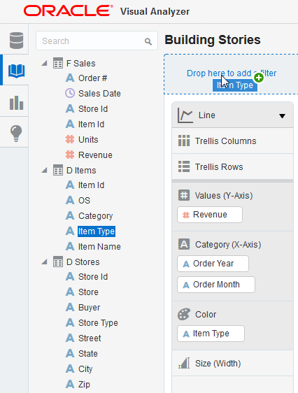 Item Typeのフィルタの作成