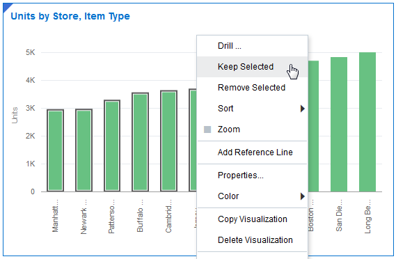 選択項目の保持