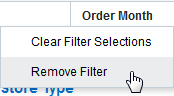 「Order Month」フィルタの削除