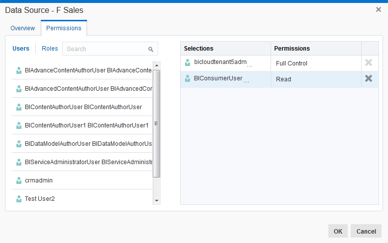 「権限」タブで権限を設定します