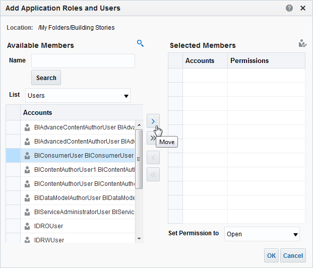 カタログ・オブジェクトへのアクセス権をユーザーに付与します