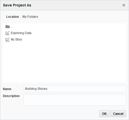 「プロジェクトに名前を付けて保存」ダイアログ