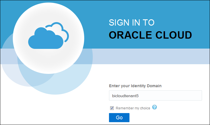 Oracle Cloudへのサインイン。